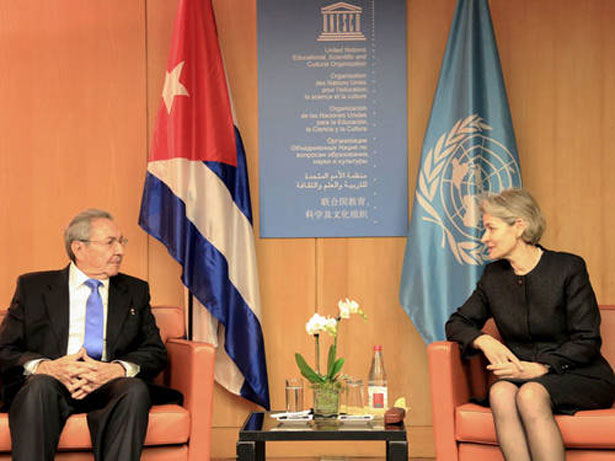 Visita del presidente Raúl Castro a la UNESCO