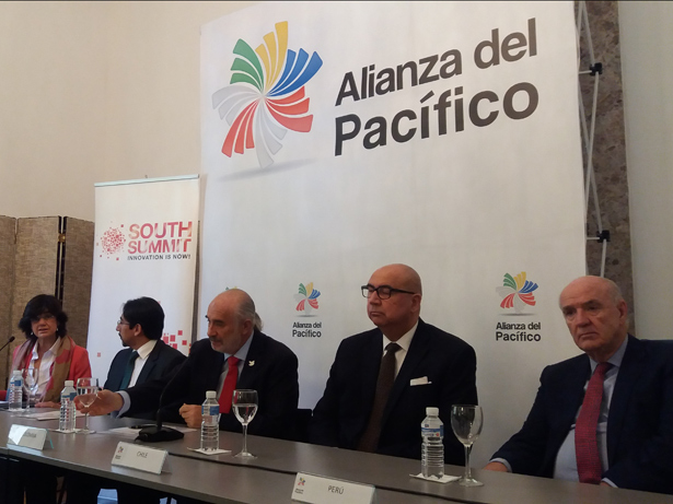 Los embajadores de Colombia, Chile, Perú y un representante de México presentan en Madrid el South Summit-Alianza del Pacífico que se celebrará en Bogotá