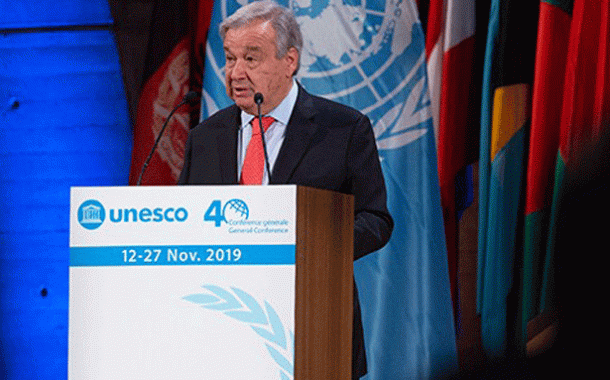 El Secretario General de las Naciones Unidas destaca el liderazgo mundial de la UNESCO en materia de educación en la 40ª Conferencia General de la Organización