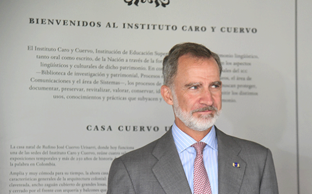 El rey Felipe VI visitó el Instituto Caro y Cuervo con motivo de sus 80 años de fundación