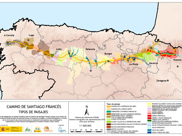 Definidos 24 tipos de paisaje en el Camino de Santiago Francés