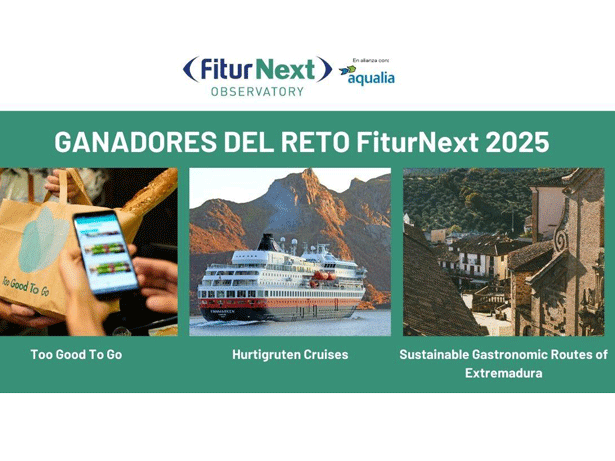 El Observatorio FiturNext anuncia las iniciativas ganadoras del Reto 2025 dedicado a la gestión sostenible de los alimentos en el turismo