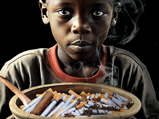 Según la OMS, aproximadamente la mitad de los niños de todo el mundo respiran aire contaminado por el humo del tabaco. OMS Tabaco. © OMS