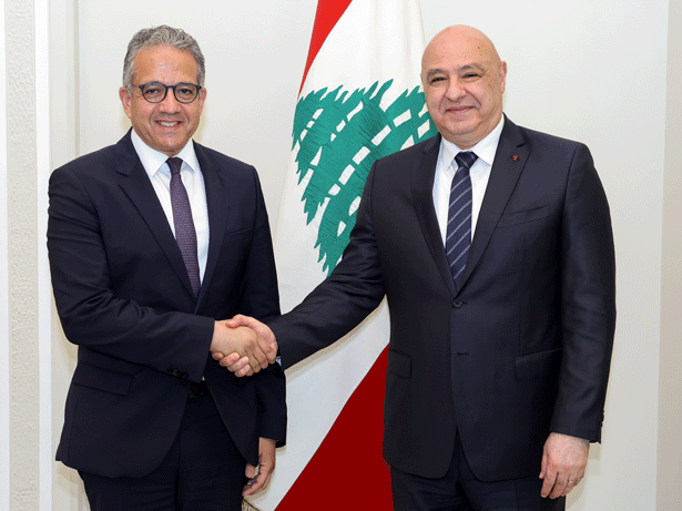 El Director General de la UNESCO, Khaled El-Enany se reunió con el Presidente del Líbano Joseph Aoun