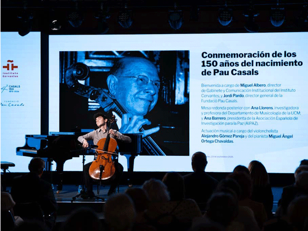 La Fundación Pau Casals presenta en el Instituto Cervantes Casals150, una conmemoración internacional que reivindica el legado del músico y su compromiso con la paz 